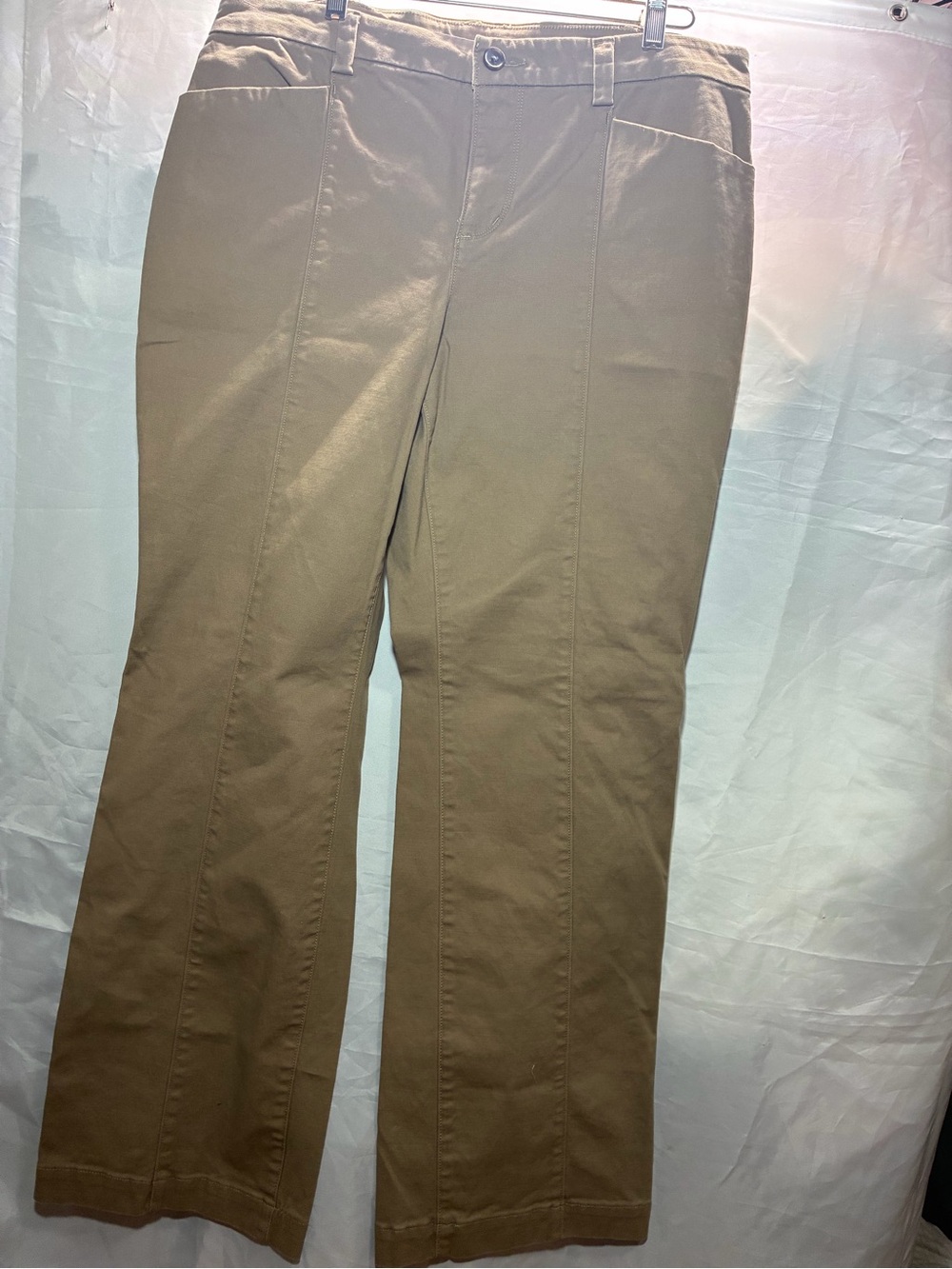 Duluth Trading Co Olive Wide-Leg Utility Jeans - Picture 4 of 14